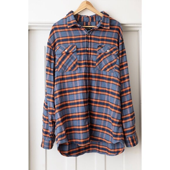 Brixton Bowery Flannel shirt in Slate Blue - Picture 2 of 7